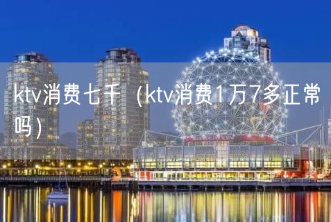 ktv消费七千（ktv消费1万7多正常吗）(15)