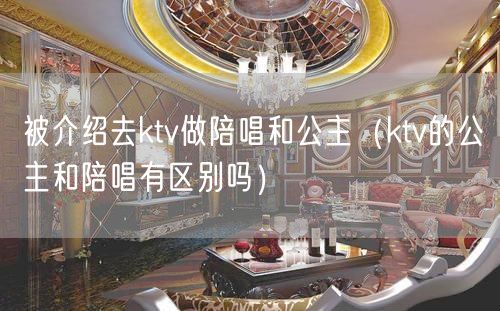 被介绍去ktv做陪唱和公主（ktv的公主和陪唱有区别吗）(4)