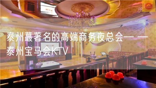 泰州蕞著名的高端商务夜总会— — 泰州宝马会KTV