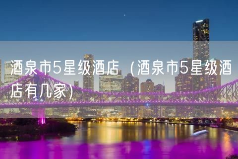 酒泉市5星级酒店（酒泉市5星级酒店有几家）(26)
