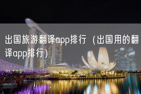 出国旅游翻译app排行（出国用的翻译app排行）(43)
