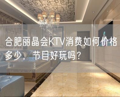 合肥丽晶会KTV消费如何价格多少，节目好玩吗？