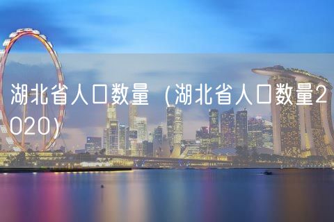 湖北省人口数量（湖北省人口数量2020）(16)